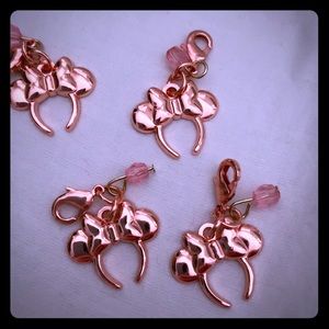 Rose gold Mickey ears official Disney dangle charm